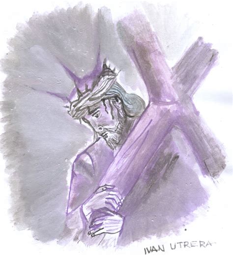 Jesus En Acuarela Por Ivanutrera Dibujando