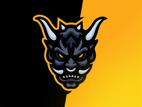 Oni Esports Logo Logo Mascot Vector Illustration Identity Icon Flat