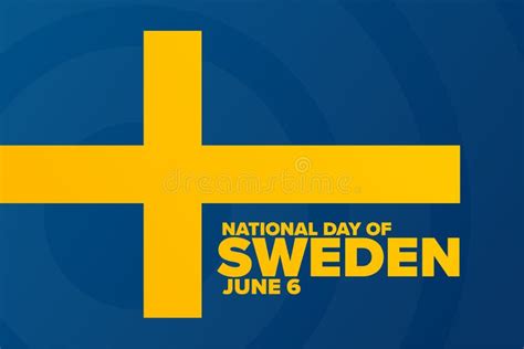 Día Nacional De Suecia 6 De Junio Concepto De Vacaciones Plantilla
