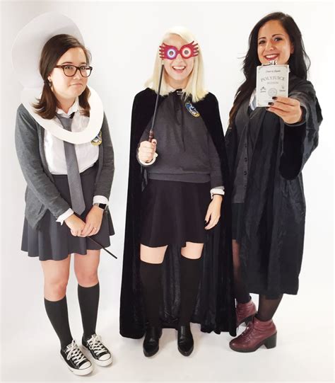 Moaning Myrtle Luna Lovegood And Hermione As Bellatrix Lestrange From Harry Potter Costume