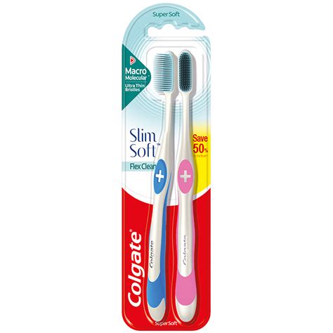 Colgate Slim Soft Flex Clean Ultra Soft Toothbrush Pack 2 Tops Online