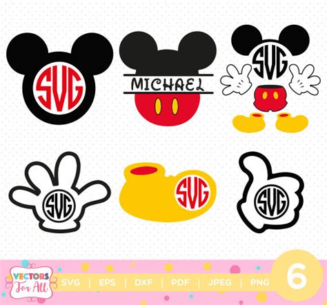 Mickey Mouse Disney Monogram Svg Mickey Mouse Disney Svgs Monogram