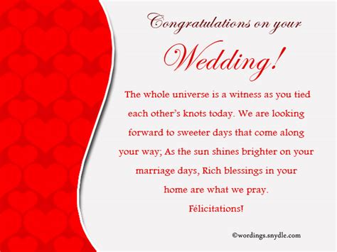 Wedding Wishes Messages Samples