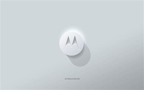 Download Wallpapers Motorola Logo White Background Motorola 3d Logo