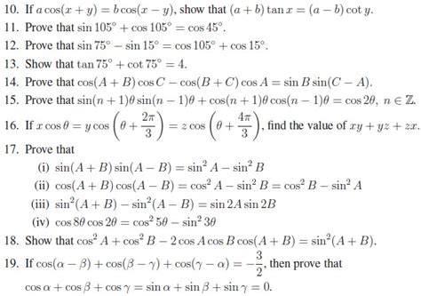 Trigonometric Identities Definition Formula Solved Example Problems Exercise Mathematics