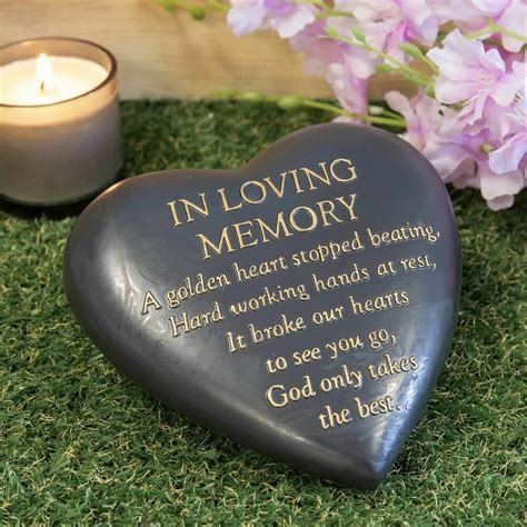 Thoughts Of You Graveside Heart Memorial In Loving Memory Grave Stone