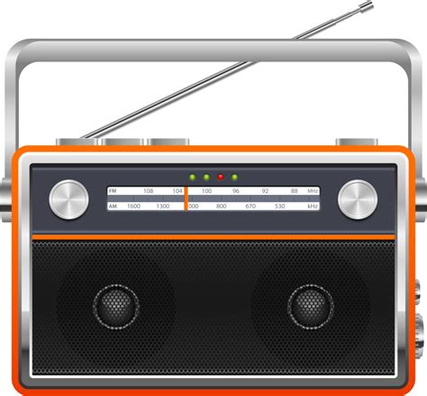 Portable Vintage Radio Clipart Design Illustration 9305135 Png