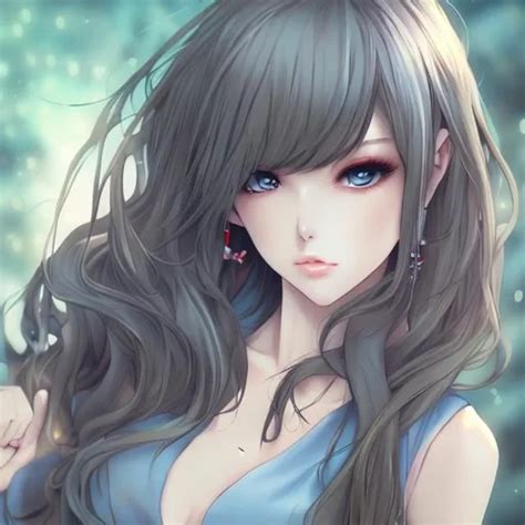 Gorgeous Woman Beautiful Semi Realistic Anime Style