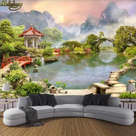Beibehang Custom Wallpaper Mural Garden Landscape 3d Background Walls