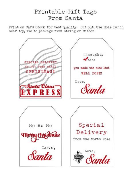 The Best Printable From Santa Gift Tags My XXX Hot Girl