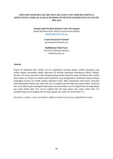 Berikut ialah sebahagian nama sekolah menengah di malaysia. (PDF) CIRI-CIRI TINGKAH LAKU IBU BAPA PELAJAR YANG ...