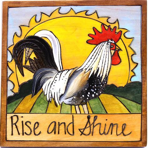 Located on the corner of marcy ave & grand st. Sticks Rise and Shine Rooster Plaque: Stowe Craft Gallery