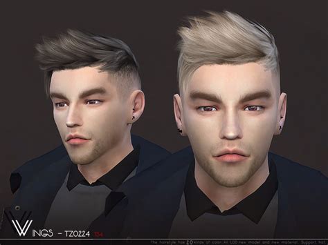 Wingssims Wings Tz0224 In 2020 Sims 4 Hair Male Sims Hair Sims