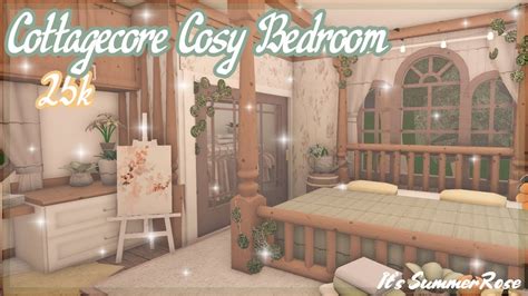 cottagecore cosy bedroom bloxburg speed build it s summerrose youtube