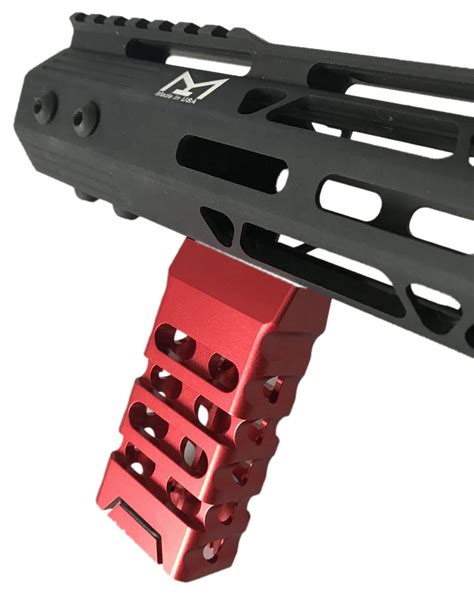 Red Skeleton Mlok Metal Foregrip Front Grip For M Lok Handguard Rail