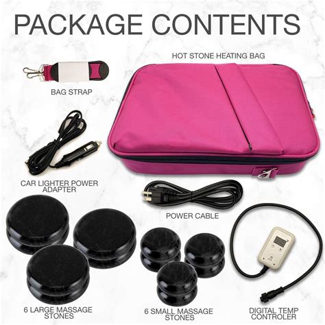 Buy New Serenelife Portable Hot Stone Massage System Pslmsgst40pk Free Shipping