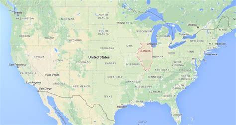 Where Is Illinois On Map Of Usa