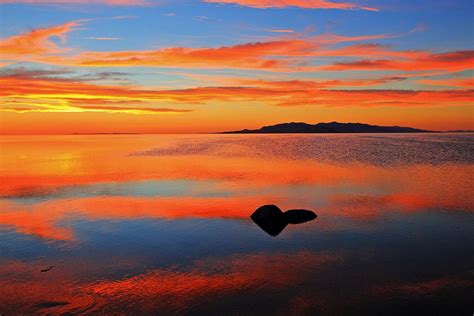 Great Salt Lake Sunset Lake Sunset Sunset Lake Photography