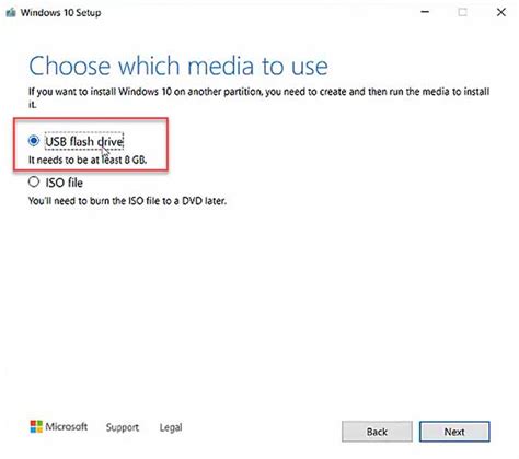 Create Windows 10 Installation Media On Usb Flash Drive Windows 10