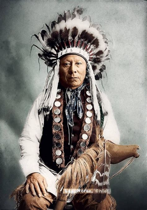 Chief Last Horse Oglala Lakota Ca 1893 Photo By George E Spencer