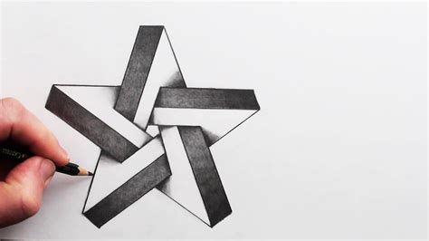 How To Draw An Impossible 3d Star Narrated Step By Step Youtube