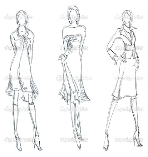 How To Draw Fashion Sketches Sketch Fashion Girl Hand Drawn Fashion