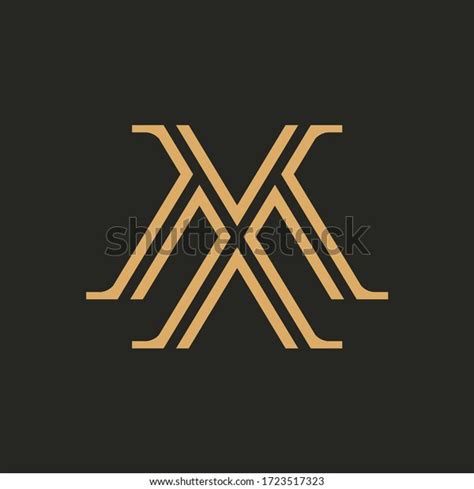 Mx Monogram Logo Design Vector Template Stock Vector Royalty Free