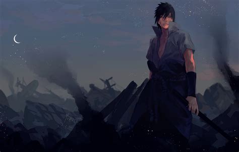 Wallpaper Uchiha Sasuke Naruto Fanart Pixiv Fanart From Pixiv