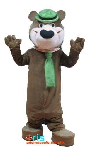Adult Fancy Yogi Bear Mascot Costume Cartoon Character Mascot Outfits