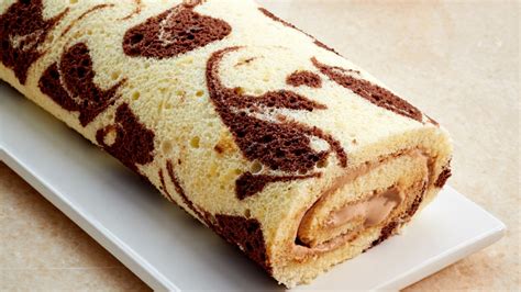 Chocolate And Vanilla Marble Roulade Recipe Recipe Jelly Roll Cake