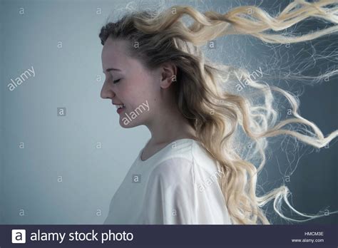 Hair Blowing Profile Hi Res Stock Photography And Images Alamy