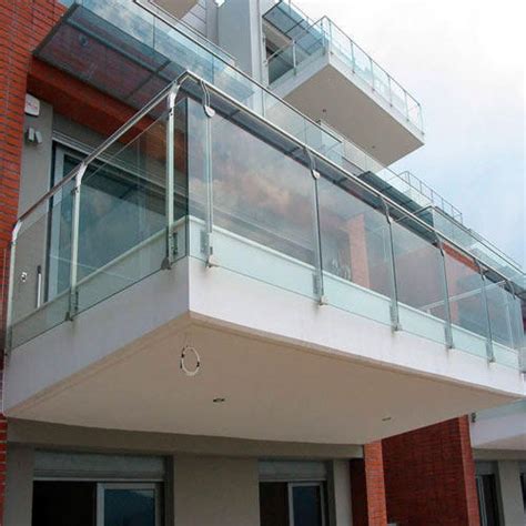Glass balcony enclosure, glass railings, glass walls, glass staircase railing, glass enclosure, glass balustrade, shoe track, stainless steel posts glass railing on a slim base shoe is a modern looking system which crystalia glass company offers at the most competitive prices in new york state area. Silver SS Glass Balcony Railing, Mounting Type: Wall, Rs ...