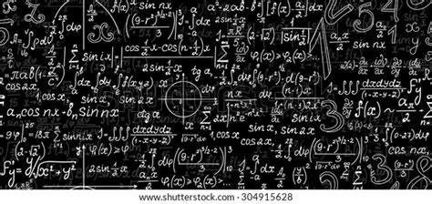 Mathematical Vector Seamless Pattern Geometrical Figures Stock Vector