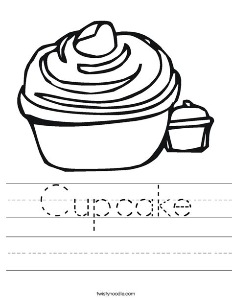 But you can't get too carried away with sweets, so sometimes it's interesting for little children to just simply colorize the images with the cupcake. Cupcake Worksheet - Twisty Noodle
