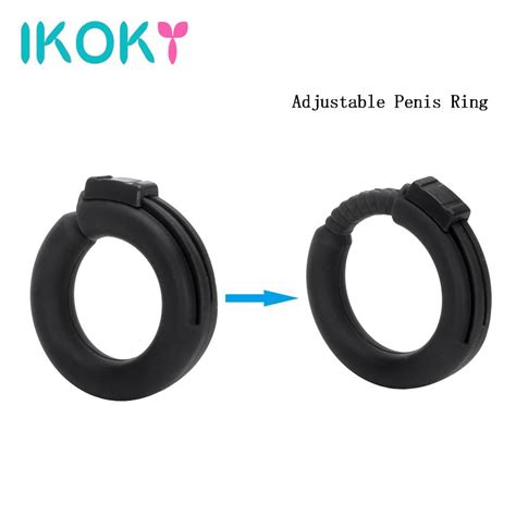 IKOKY Adjustable Cock Ring Penis Rings Delay Ejaculation Silicone Adult