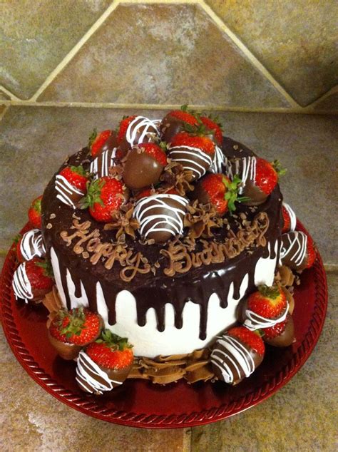 It's so easy, your little cake decorators can get in on the fun. Image result for chocolate birthday cake for man | Strawberry cakes, Chocolate birthday cake for ...