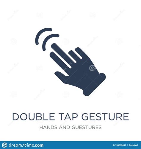 Double Tap Gesture Icon. Trendy Flat Vector Double Tap Gesture I Stock ...