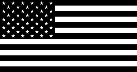 Us Flag Black And White Vector