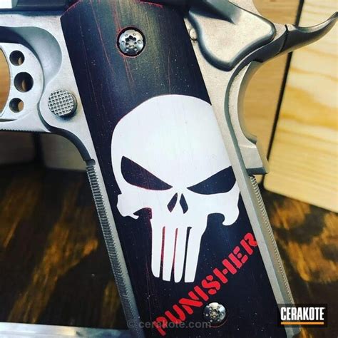 Punisher Themed 1911 Handgun By Web User Cerakote