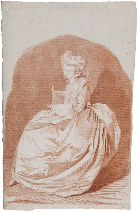 Louis Rolland Trinquesse Portrait Of Marianne Franmery Circa 1746