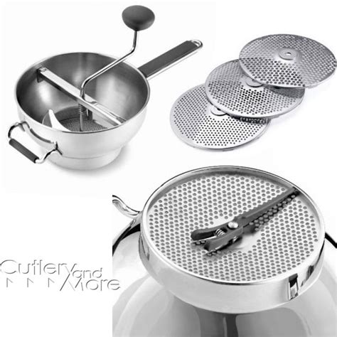 Cuisipro Stainless Steel Extra Large Food Mill With 3 Disks 3 Quart