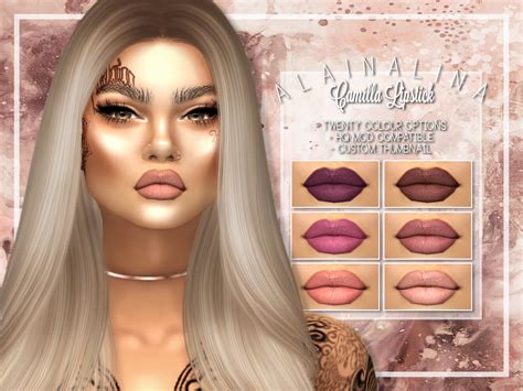 Lana Cc Finds Camilla Lipstick Sims 4 Cc Makeup Sims Sims 4
