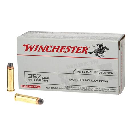 Winchester Usa Jhp 357 Magnum 110 Grain Handgun Ammunition Your Ammo Shop