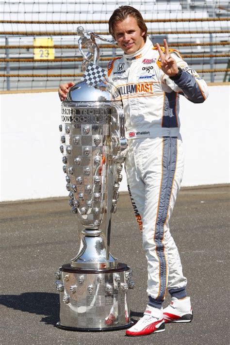 Dan Wheldon With Borg Worner Trophy In May 2011 Indy Cars Indy Car