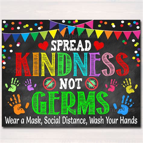 Spread Kindness Not Germs Health Room Nurse Office School Health