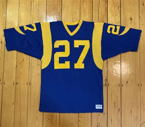 Vintage 1985 Los Angeles Rams Gary Green Medalist Sand Knit Jersey L 80