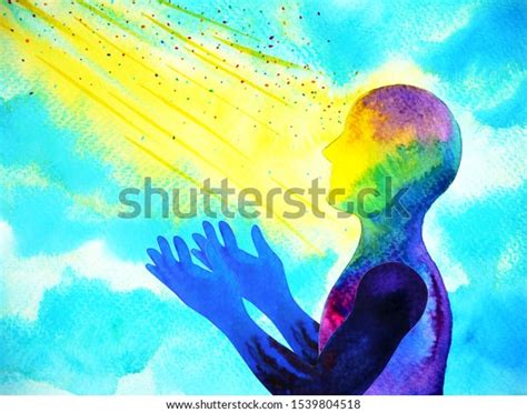 Mind Spiritual Human Head Abstract Art Stock Illustration 1539804518