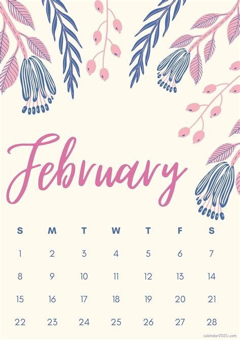 February 2021 Calendar Desktop Wallpaper Aesthetic