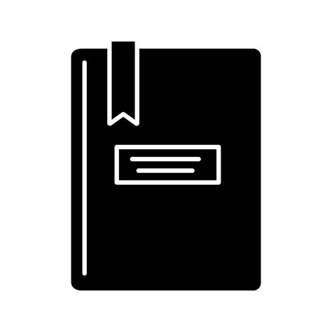 Book With Bookmark Glyph Icon Taking Notes Notepad Copybook