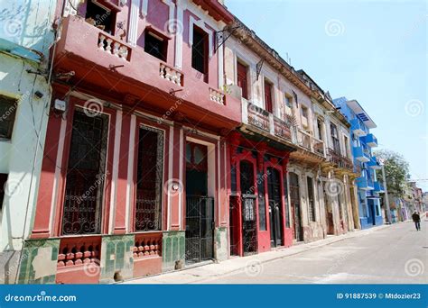 Havana Neighborhood`s Colorful Decline Stock Image Image Of